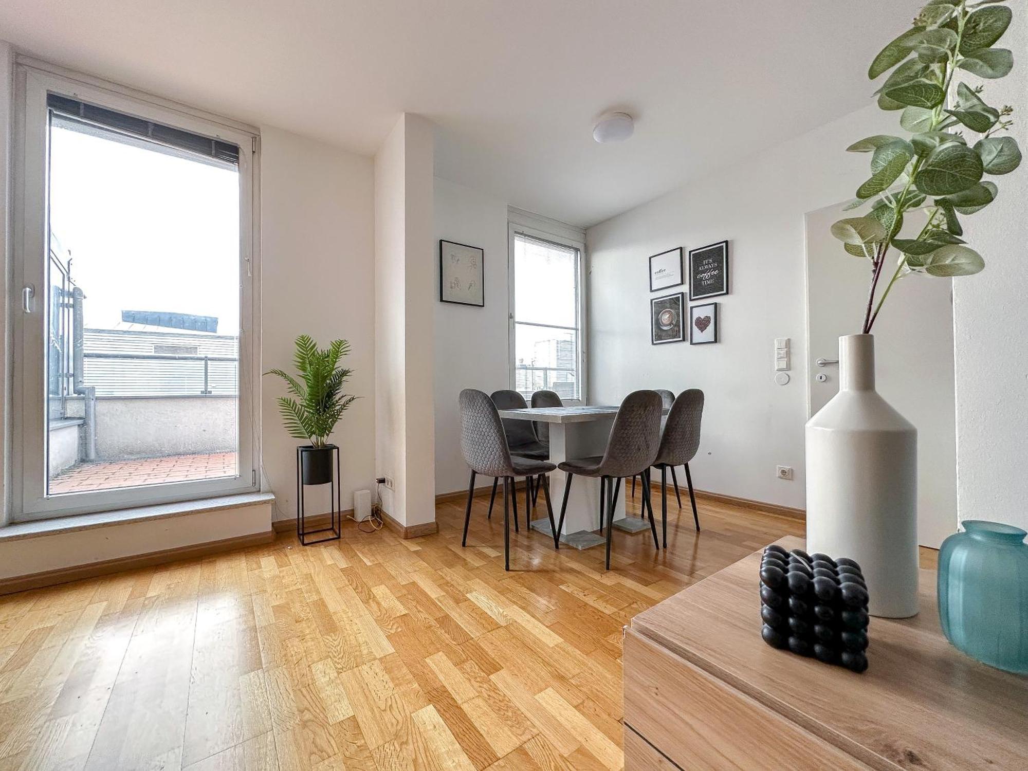 Apartment Feelhome-prater-ausblick-terrasse-6 Gaeste-wifi-smart Tv