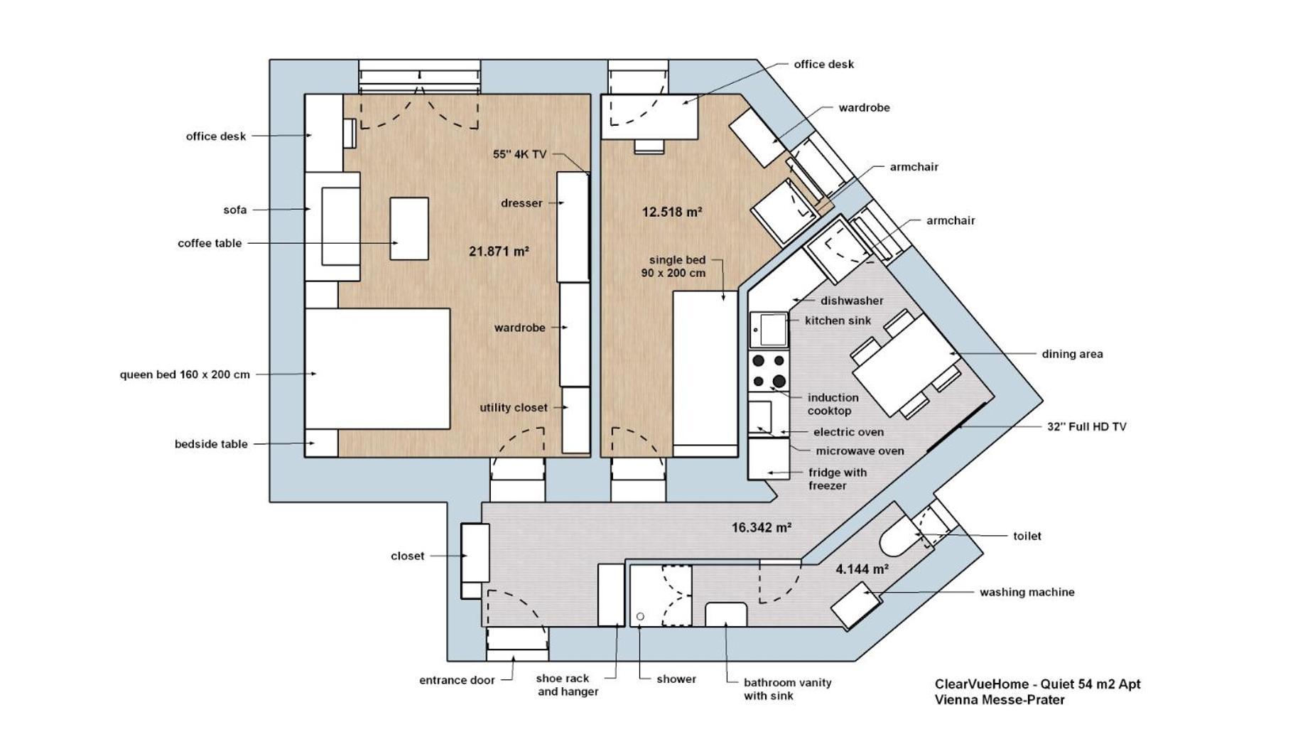 Clearvuehome - Quiet 54 M2 Messe