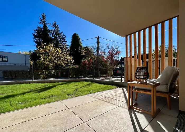 Modern Studio Gardenia_Gartenwohnung Alte Donau
