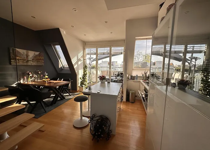 City-Penthouse Mit 4 Terassen Und Whirlpool