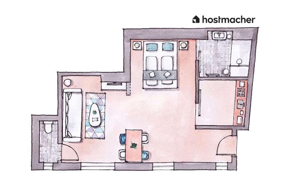 Apartment Chic Near Metro & Center By Hm