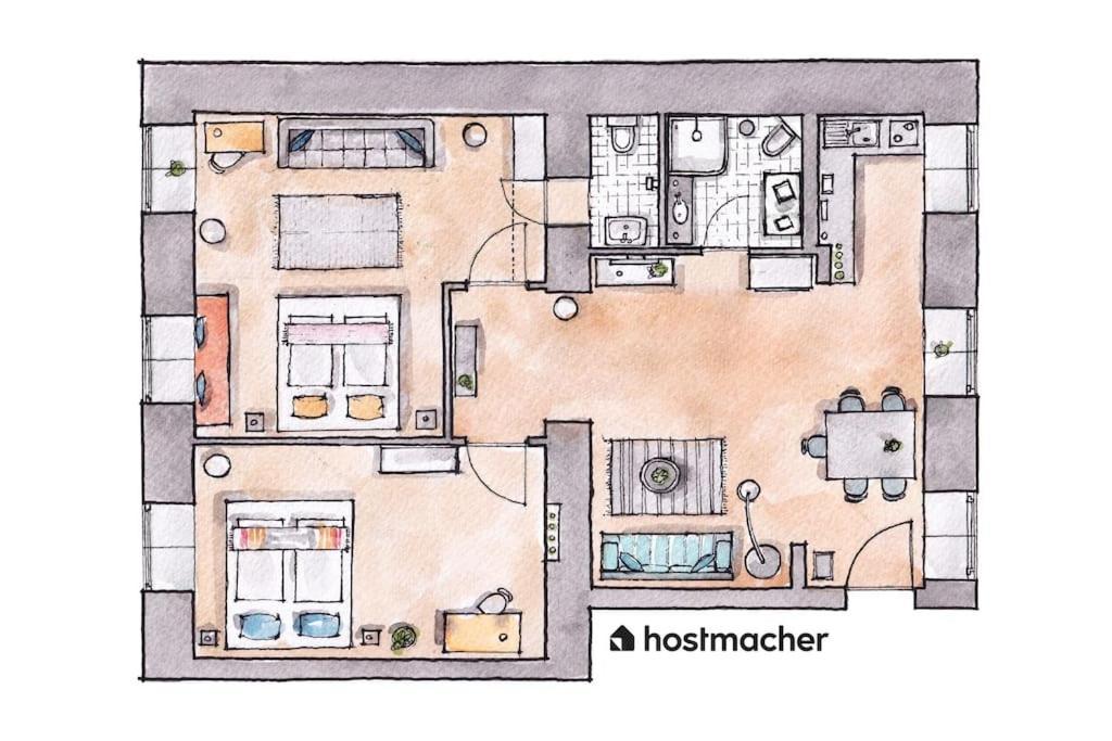 Family 2br Oasis Steps From By Hm Apartment