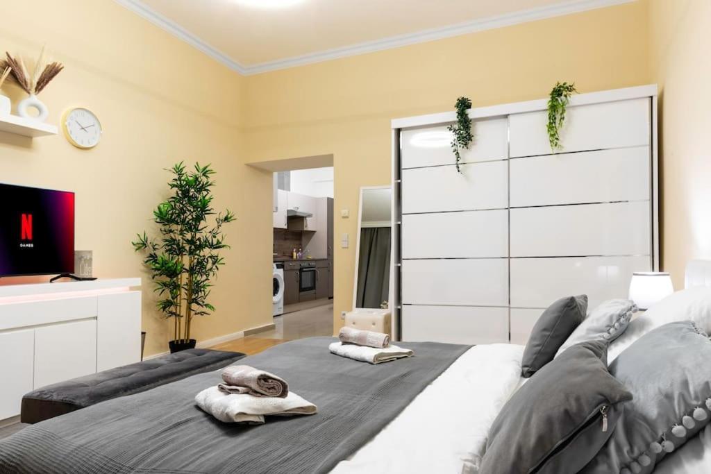 Golden Living In Apartment