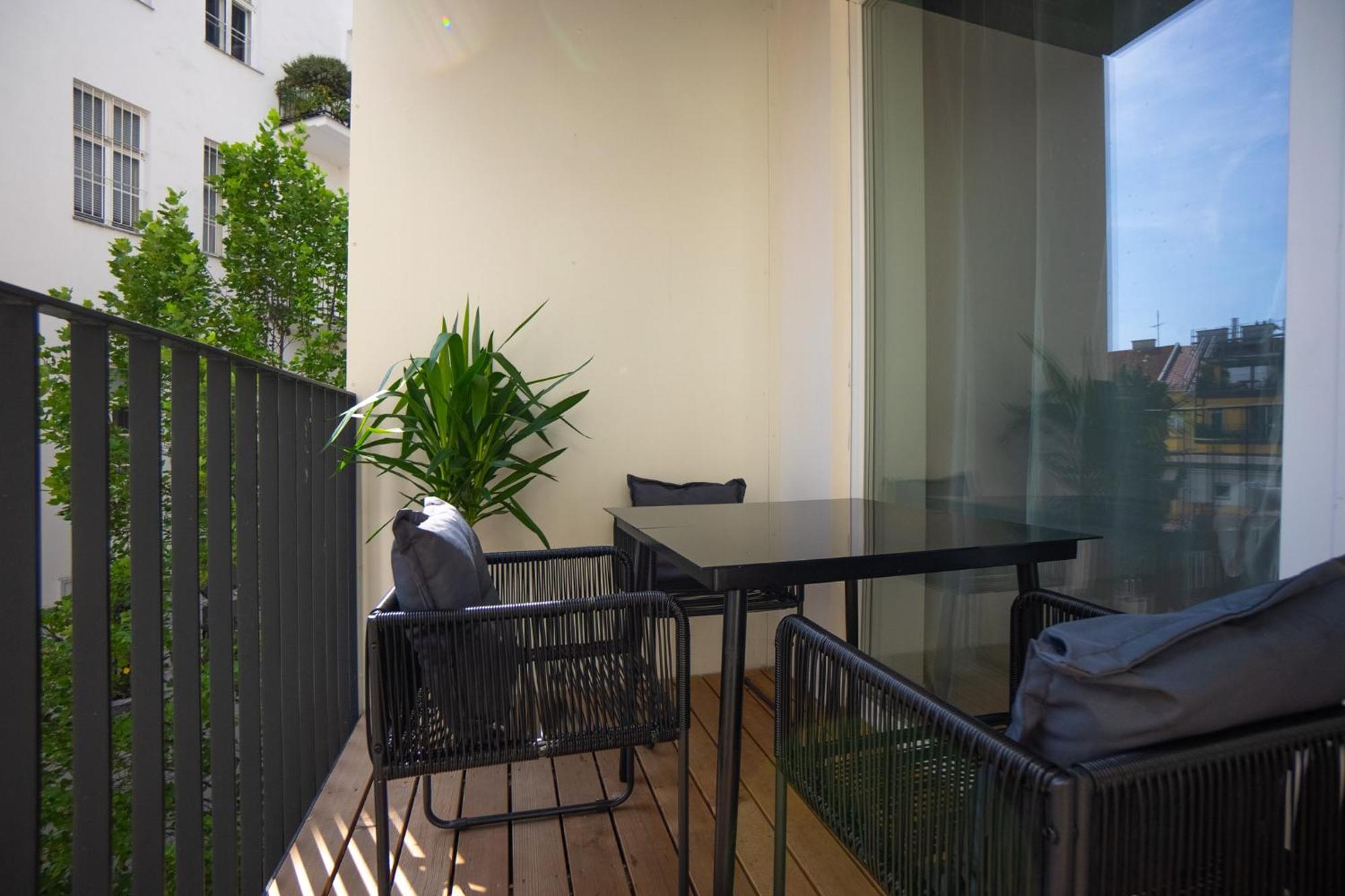 Bright Stylish With A Balcony In A Location