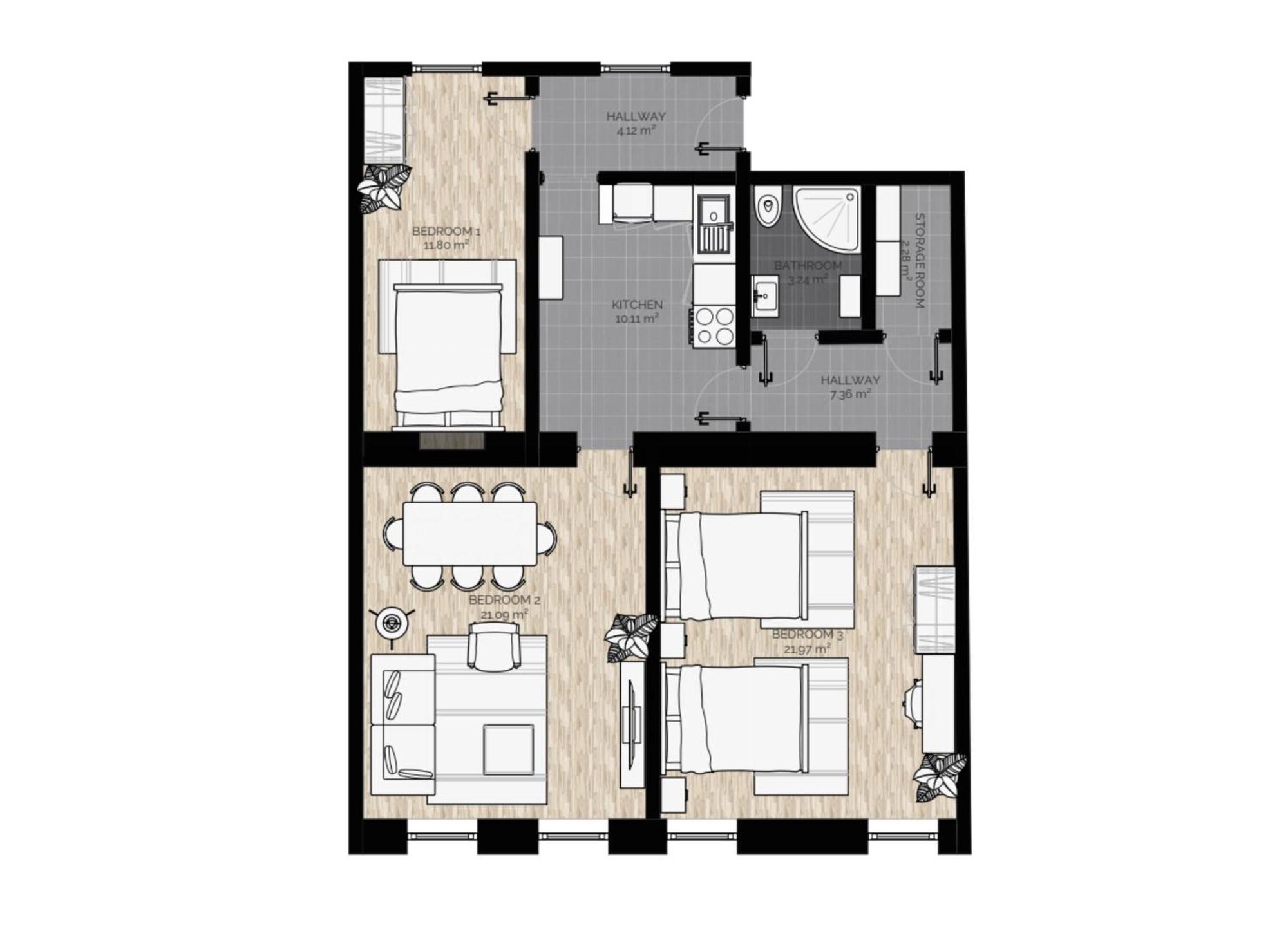 2br I 85qm I 16 Min To Inner I 8 Min To Metro Apartment