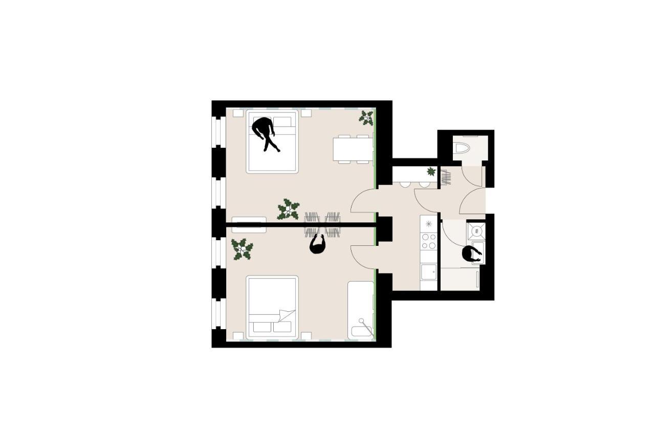 Modern 2br - Full Kitchen - Schoenbrunn Area - 15 Mins To Center *